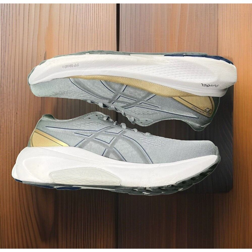 ASICS Gel Kayano Gray Gold Running Shoes Womens Size 7.5 Fast Shipping - Picture 10 of 11